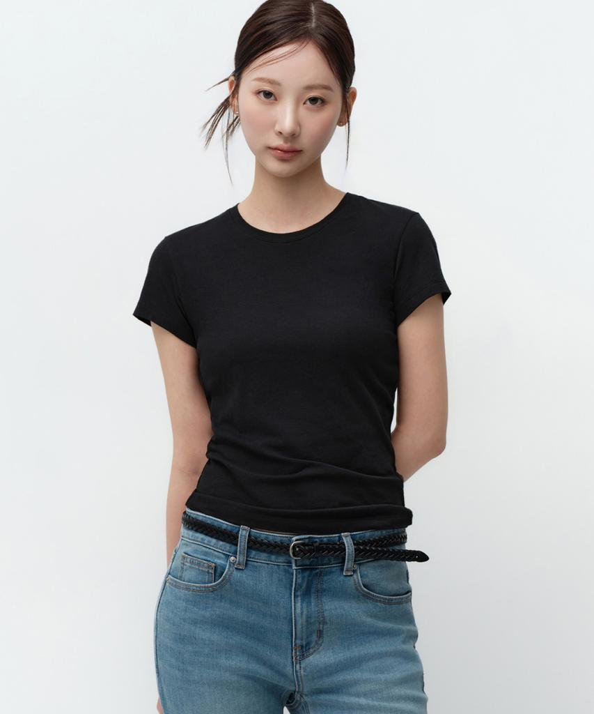 MUSINSA STANDARD WOMAN Sheer Slim T-Shirt (5 Colors)