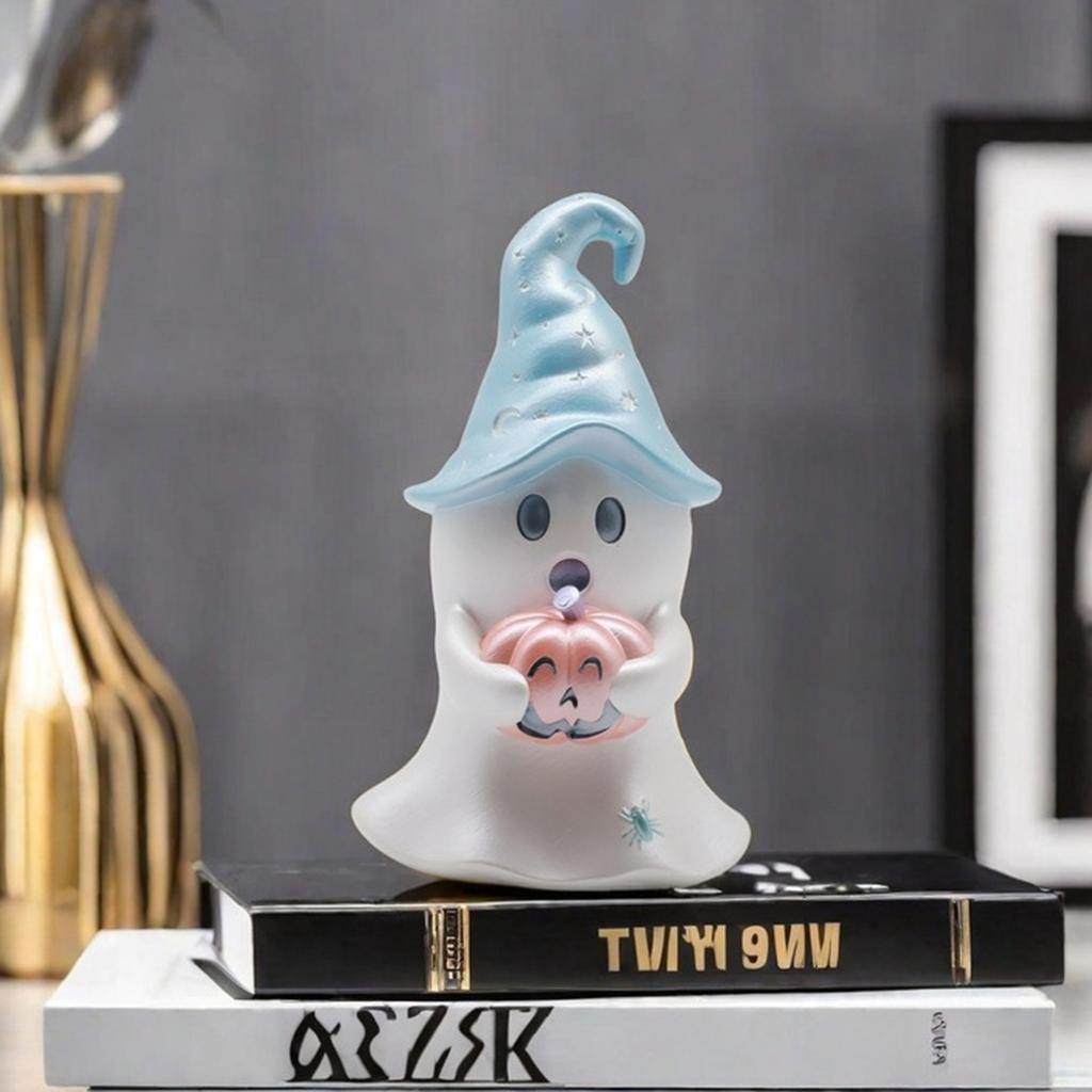 Halloween Ghost Figurine Resin Decor for Home Garden Party Holiday Decorations Living Room Ornament