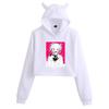 Heiß verkaufendes Katzenohren Anime Senpai Cropped Kapuzenpullover für Damen für Herbst/Winter