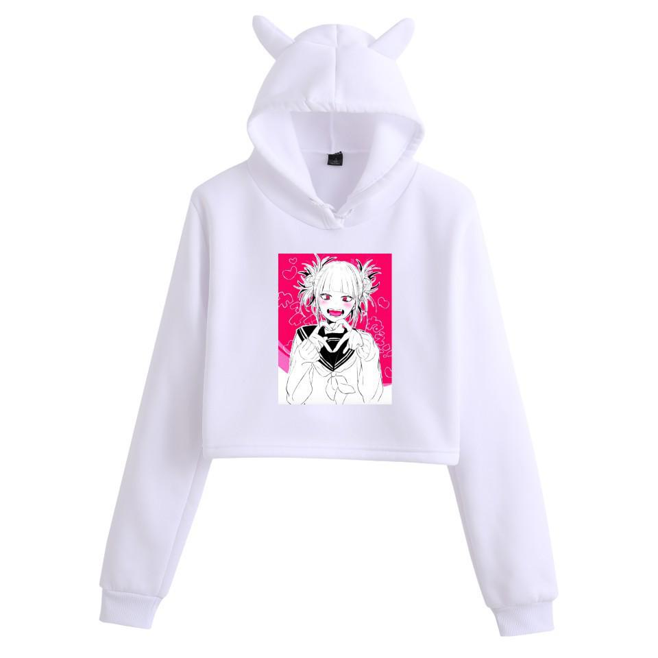 Heiß verkaufendes Katzenohren Anime Senpai Cropped Kapuzenpullover für Damen für Herbst/Winter