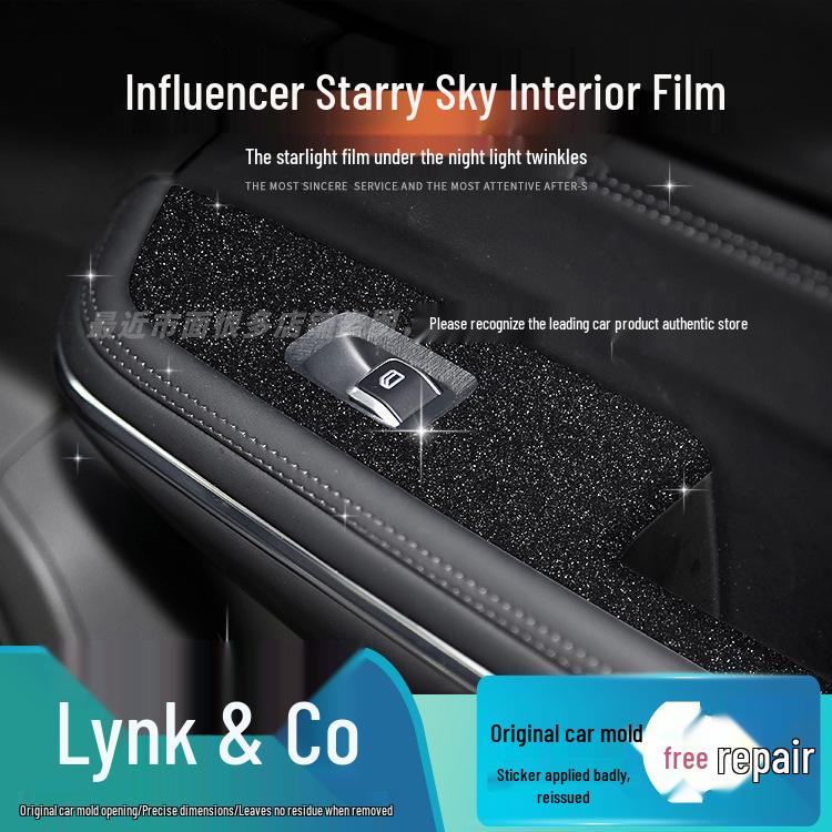 Sternenhimmel-Folie für Lynk&Co 01 Innenraum, Beschädigungsfreie Ersatzlösung für Modifikation: Modelle 02, Flammpunkt 05, Matt 06 Aufkleber.