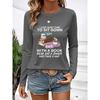 New long-sleeved women's tops for spring, autumn, and winter Reading coffee fun print, simple, stylish, elegant, casual, vintage style, new pattern,
