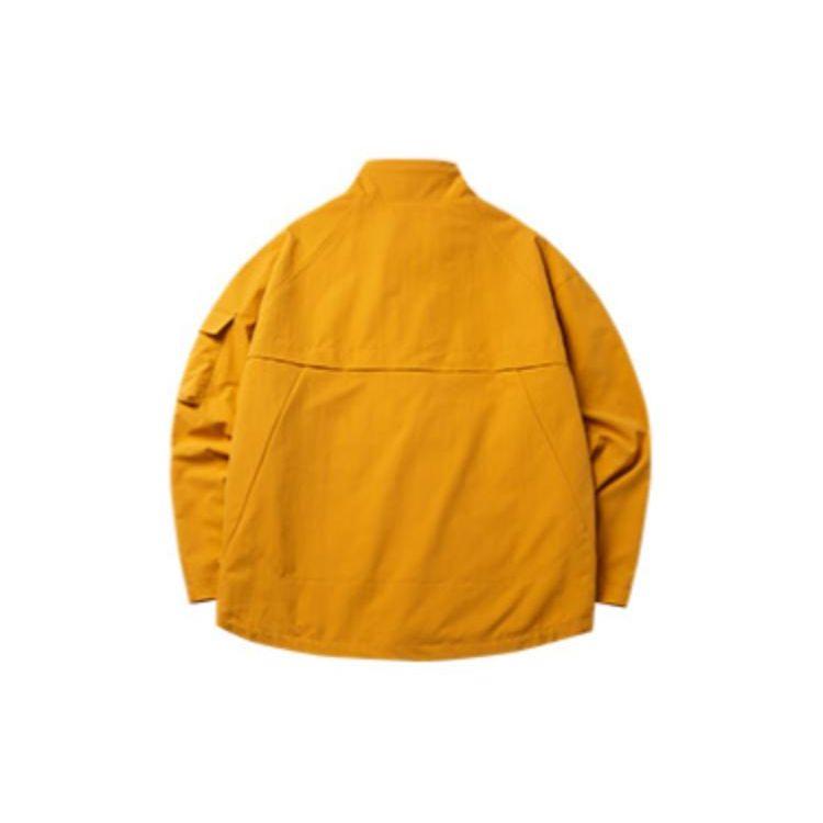 Anta Lifestyle Series Solid Color Letter Print Loose Stand Collar Sports Jacket Men Jacket Orange 952218650-1