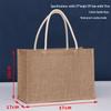 Jute Handbag - Laminated 3D Burlap Tote, Blank Linen Design, Logo Printable.