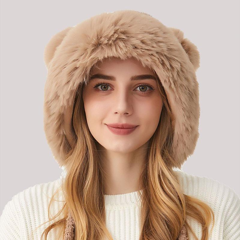 Winter Knitted Hat Women's Fur Ball Wool Hat Sleeve Cap Skullies Beanies Ski Slouchy Cap