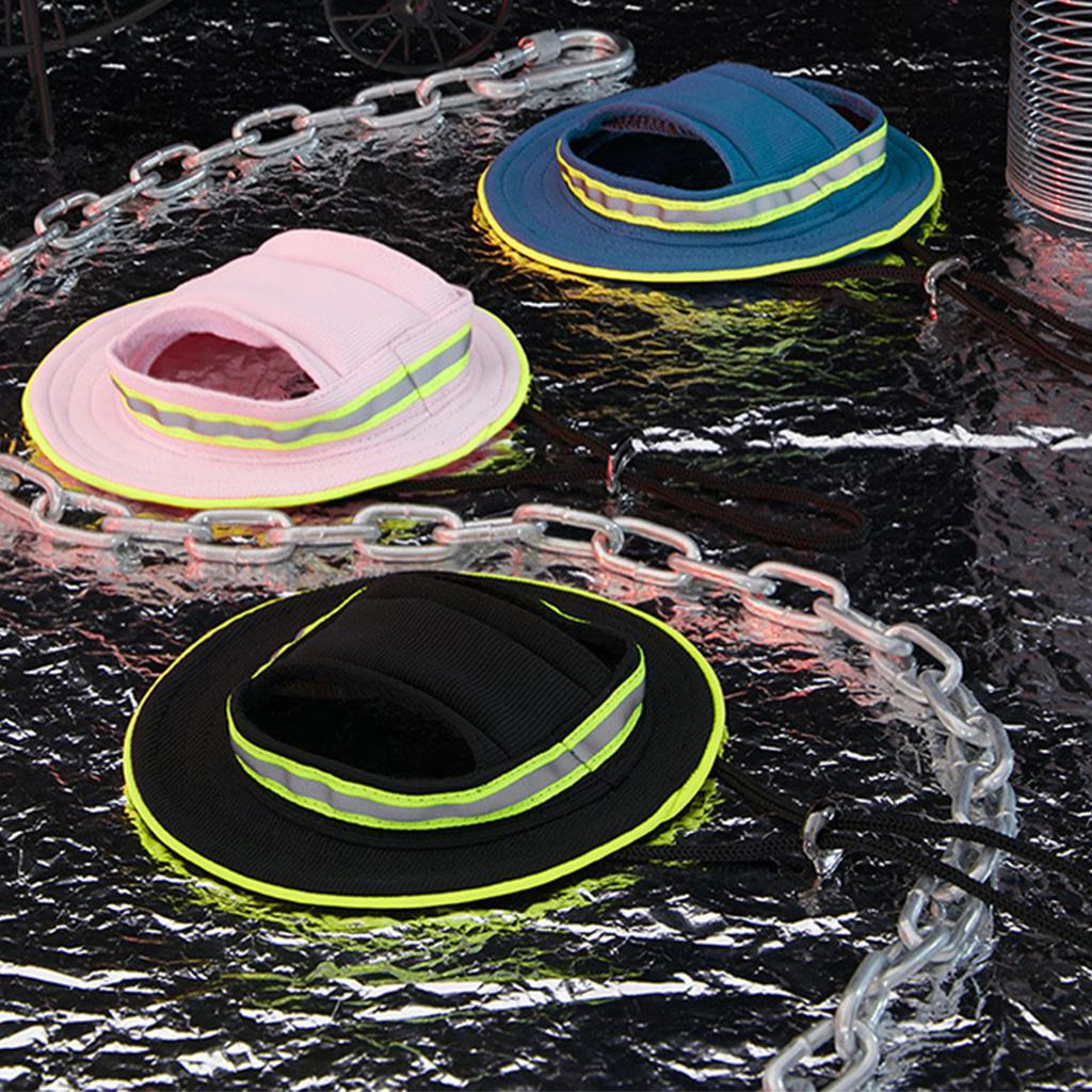 Verstellbarer Sicherheits-Hut für Haustiere mit reflektierenden Streifen für Nachtspaziergänge, atmungsaktiv, leicht, Outdoor-Trainings-Hundehut