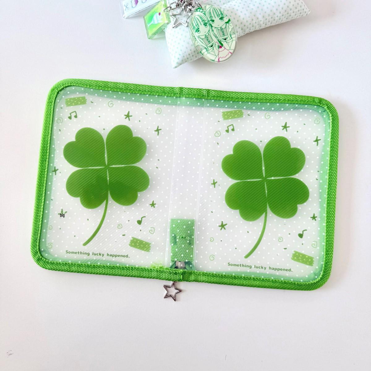 

Transparent A6 Twill Storage Bag for Badges, Cards, Stickers, and Journaling Accessories in Morandi Candy Palette