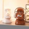 Moai Statue Taschentuchbox Kopfhörerhalter Lustige Taschentuchbox Abdeckung Schreibtisch Brillenorganizer Dekorativer Taschentuchhalter für Zuhause Büro Schlafzimmer Schreibtisch