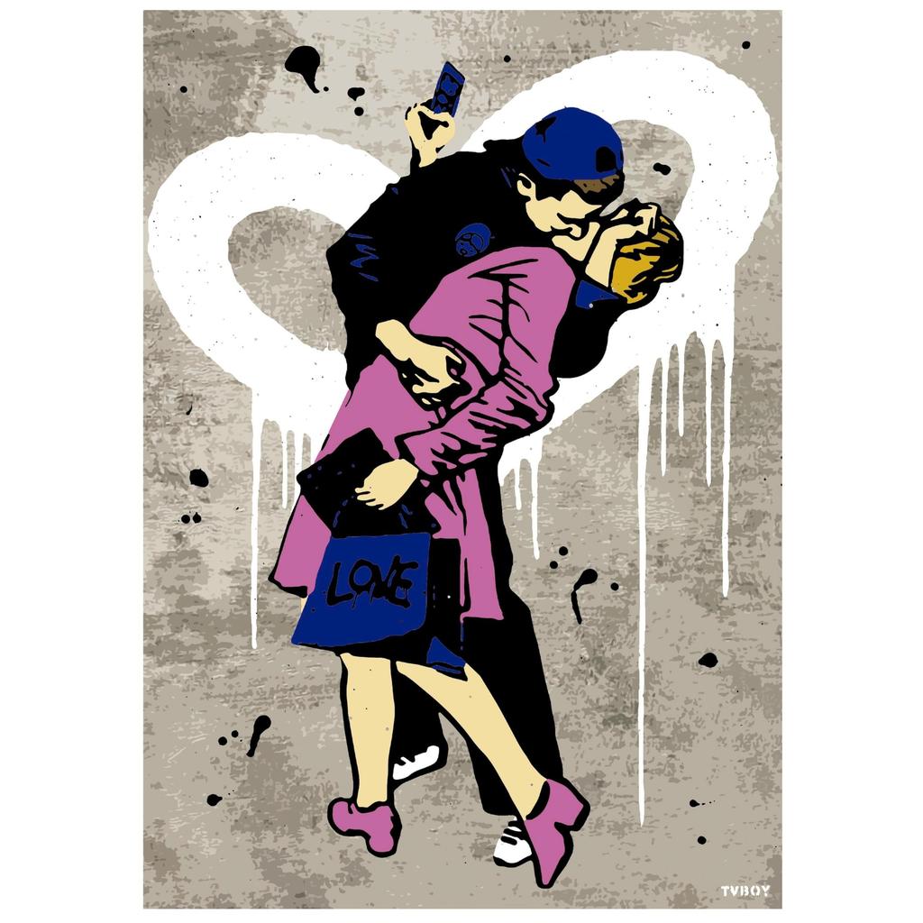 Puzzle - EDUCA - LE BAISER, TV BOY - 1000 pièces - 68 x 48 cm - Pour adultes à partir de 12 ans