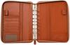Franklin Planner Calm Soft Leather Zipper Binder, 30mm, Brown, Classic Size, 65629