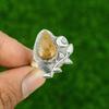 Sterling Silver Natural Picture Jasper Engagement Wife Stackable Ring Jewelry