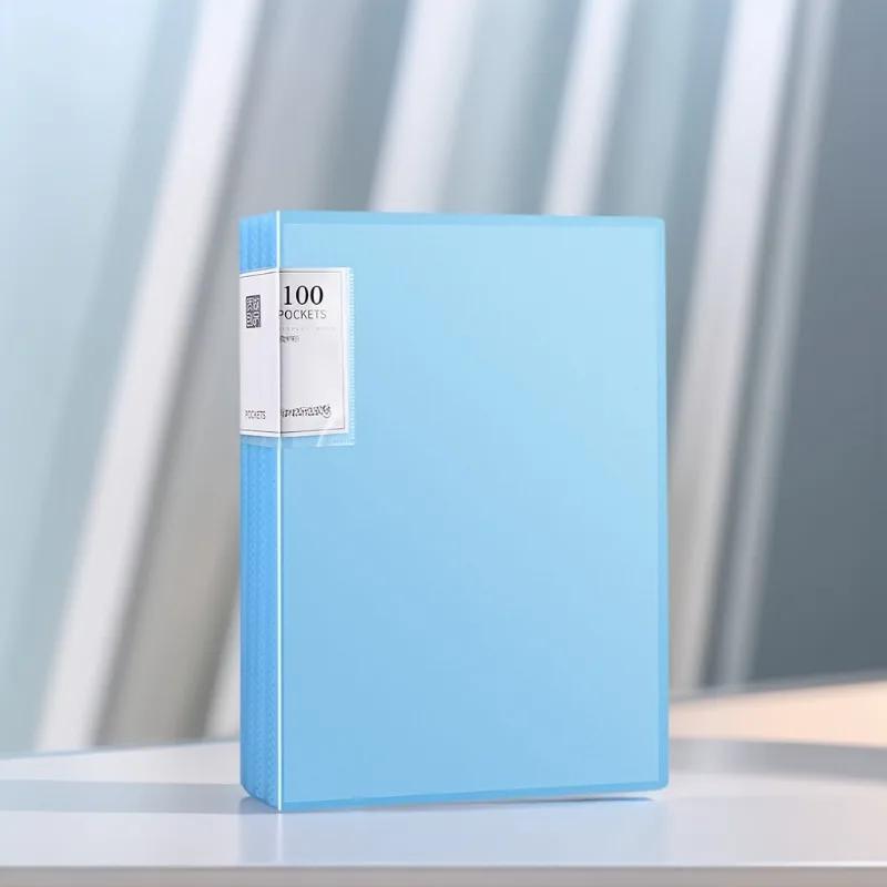 1Pc A4 Transparent Plastic File Folder, Multi-Page Data Bag Office Study Document Case Durable Layered Insert Archive