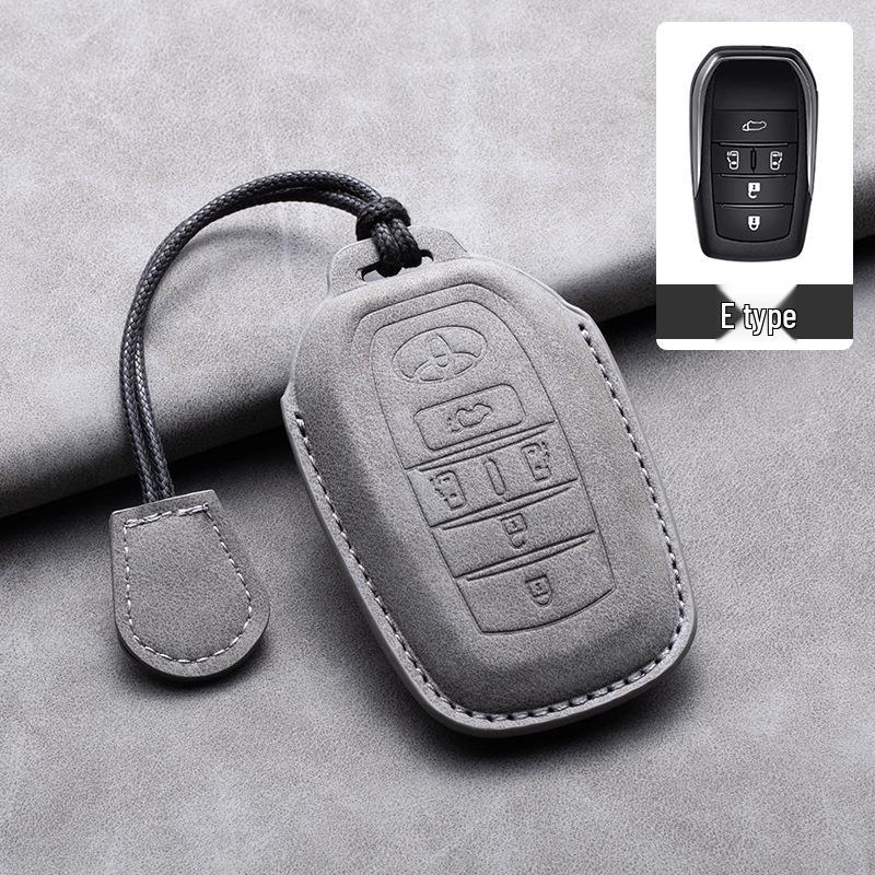 Leather Protective Key Case for Toyota Sienna, Alphard, and Granvia Models