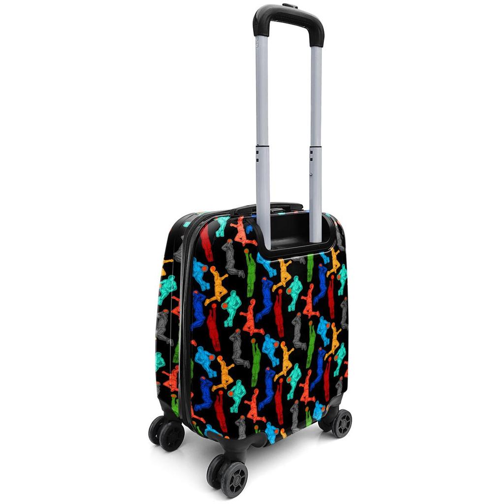 coral high Kids Black Basketball Patterned Children's Suitcase 16745