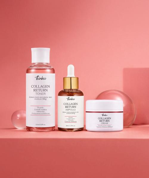Dingko Collagen Return Toner/Ampoule/Cream Skincare 3-Piece Set NONE