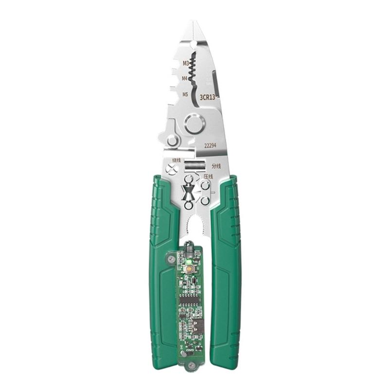 

Wire Stripping Pliers Builtin Voltage Warning System Electric Wire Stripping Tool Professional Electrical Repair 1