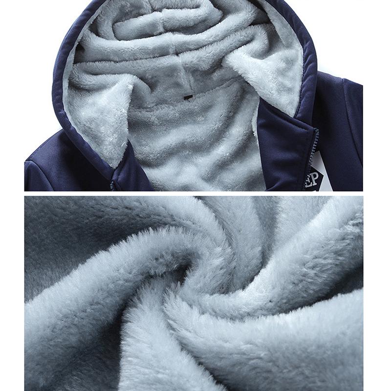 C&H Men Fleece Simple Pants 2PCS Hooded Coat Tracksuit Set C&H Men Fleece Simple Pants 2PCS Hooded Coat Tracksuit Set
