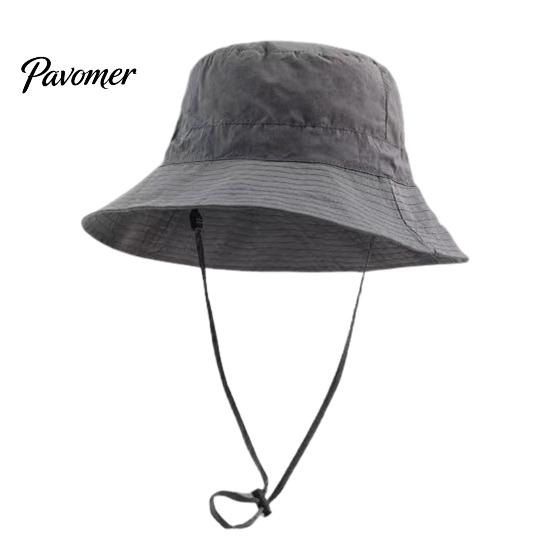Wide Brim Sun Hat Foldable Bucket Hat, with Adjustable Drawstring, Windproof Quick-dry Cotton Sunshade for Hiking Polyester Beach Protection