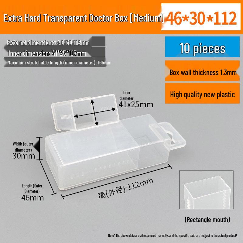 Rectangular Tap Drill Bit and Milling Cutter Storage Box - Transparent Plastic Telescopic Case for Machine Tool Accessories