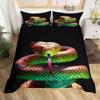 Snake Duvet Cover Python Bedding Set Gift for Teen Adult, Rainforest Animal Snake Comforter Cover Wildlife Reptiles Quilt Cover