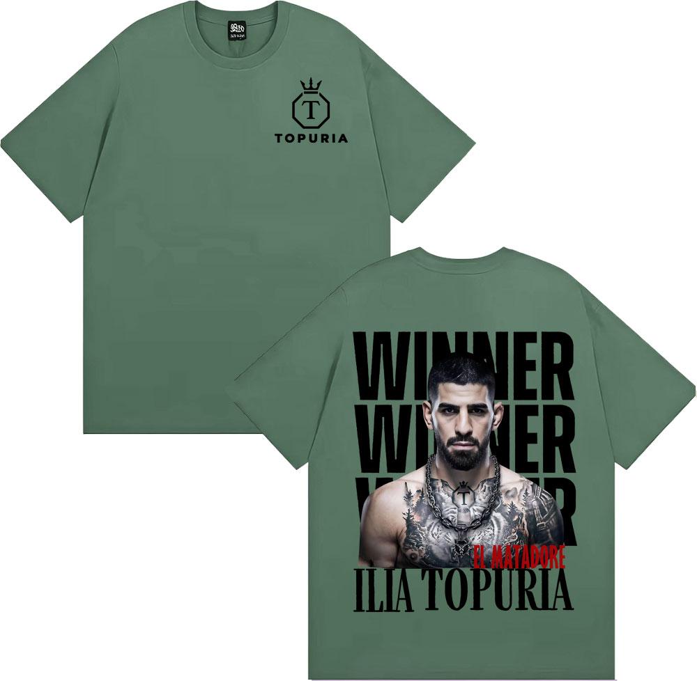 Winner El Matador Ilia Topuria Vintage Tshirt Unisexs Women Fashion Trending Hip Hop T Shirts Cotton Comfort High Quality T Shirt