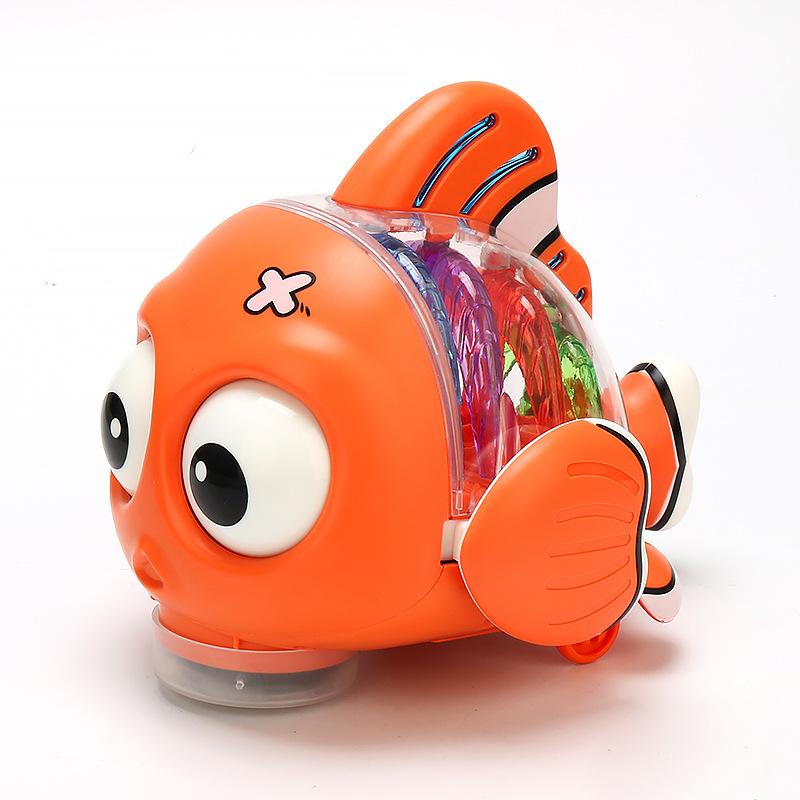 Electric Universal Gear Fish Music Lights Will Blink Swaying Fish Children's Toys