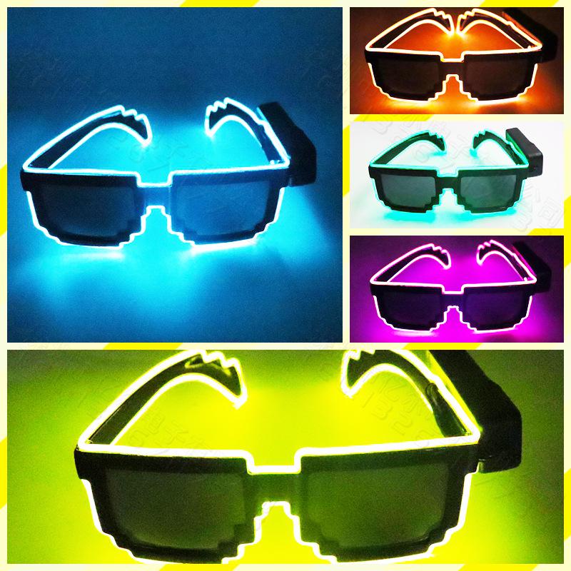 Wireless LED Mosaic Luminous Sunglasses - Creative Party Photo Props for TikTok, Birthdays, Bars, and Gifts