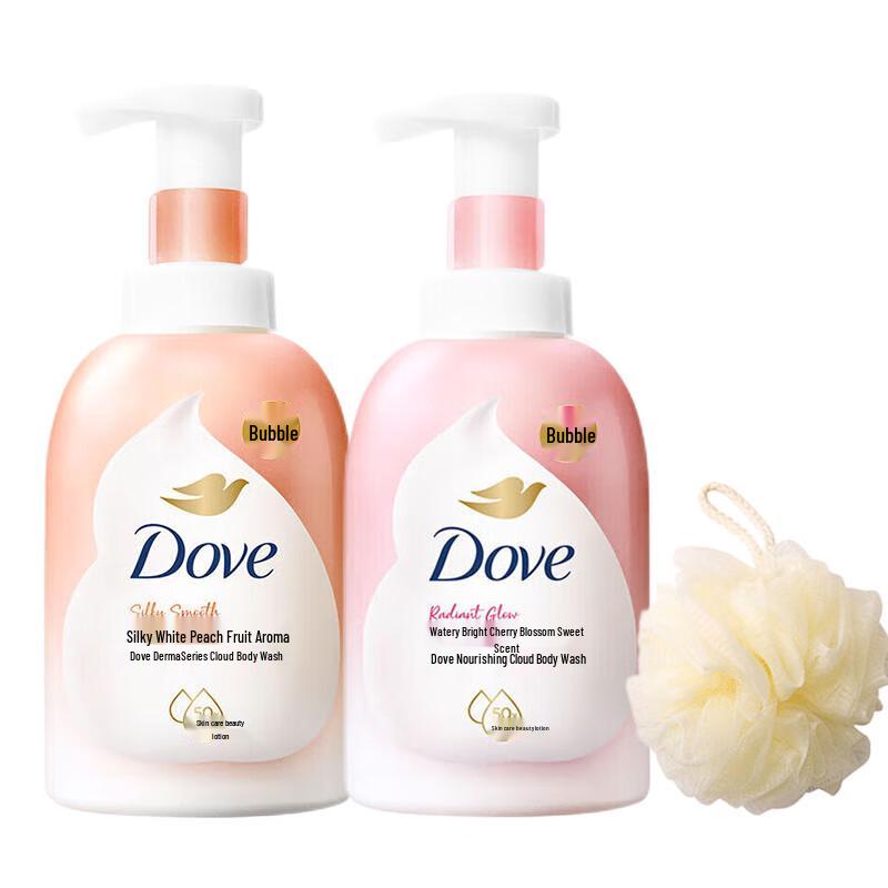 Dove Foaming Shower Mousse Duo with Bath Ball