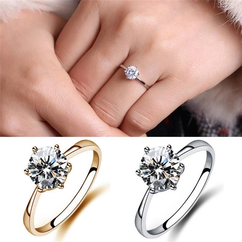 Buy Charm Simulated Diamond Luxury Crystal Finger Rings at affordable ...