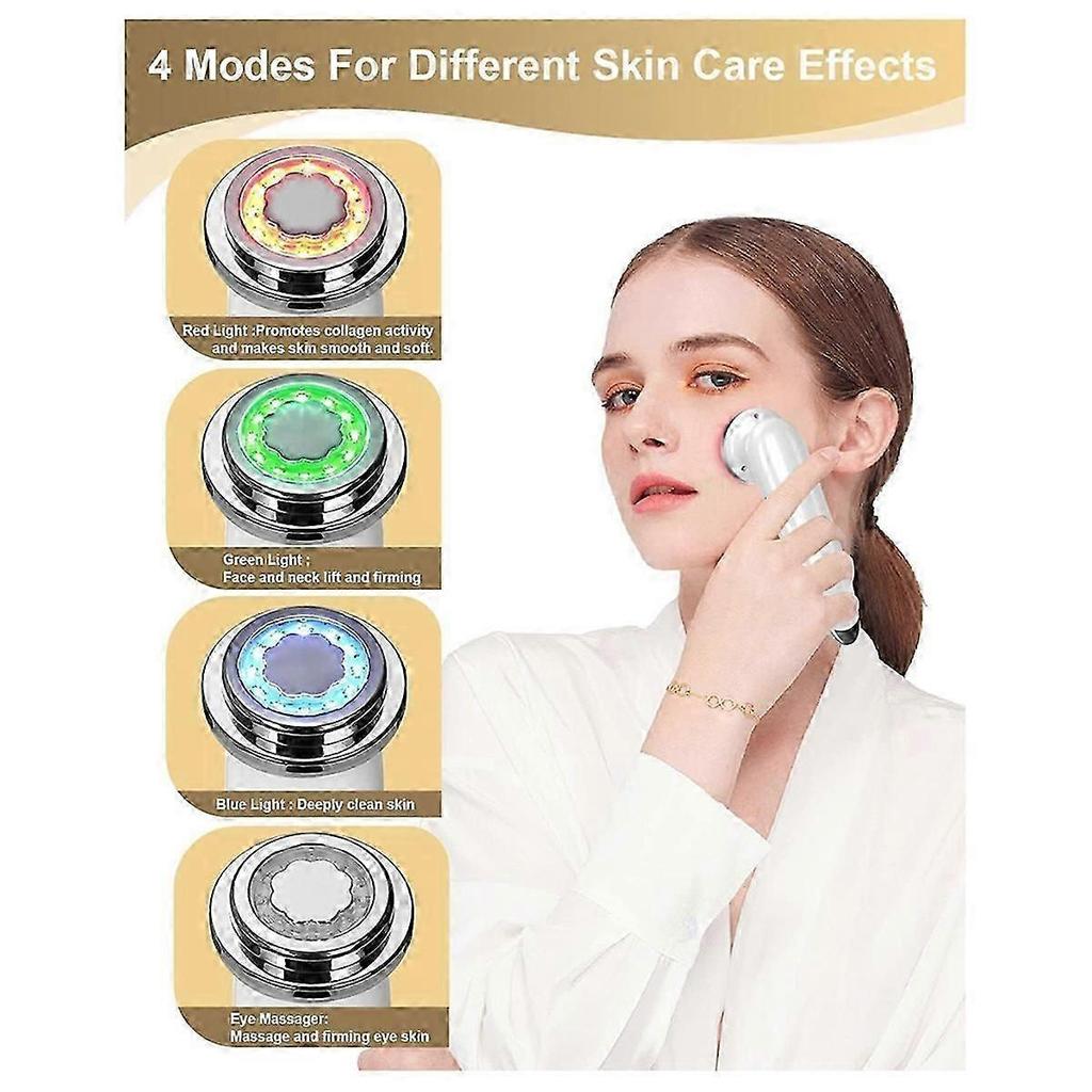 Face Massager Electric Face Lift 4 In 1 Massager Anti-aging Firming (white)