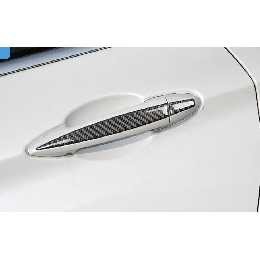 For BMW X5 X6 2014-2018 Real Carbon Fiber Exterior Side Door Handle Cover Trim
