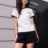 Summer new niche simple love design sweet wind versatile short-sleeved T-shirt women's casual wear color matching top
