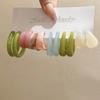 6Pcs/Set Trendy Fashion Pink Green Acrylic Resin C-shaped Hoop Earring Sets Female Elegant Daily Party Jewelry Accessory Gifts