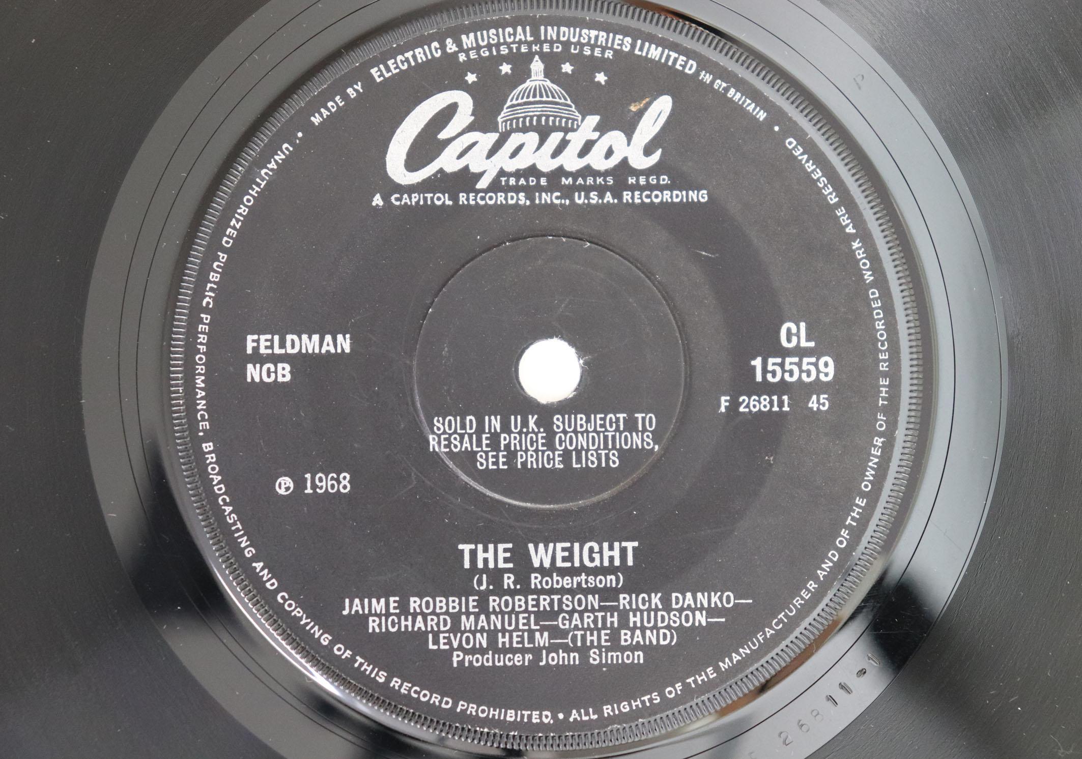

7inch Record BAND Weight I Shall Be Released CL15559 CAPITOL 1968 UK Rock Used