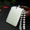 New Design Imitation Hetian Jade Peace Pendant Necklace