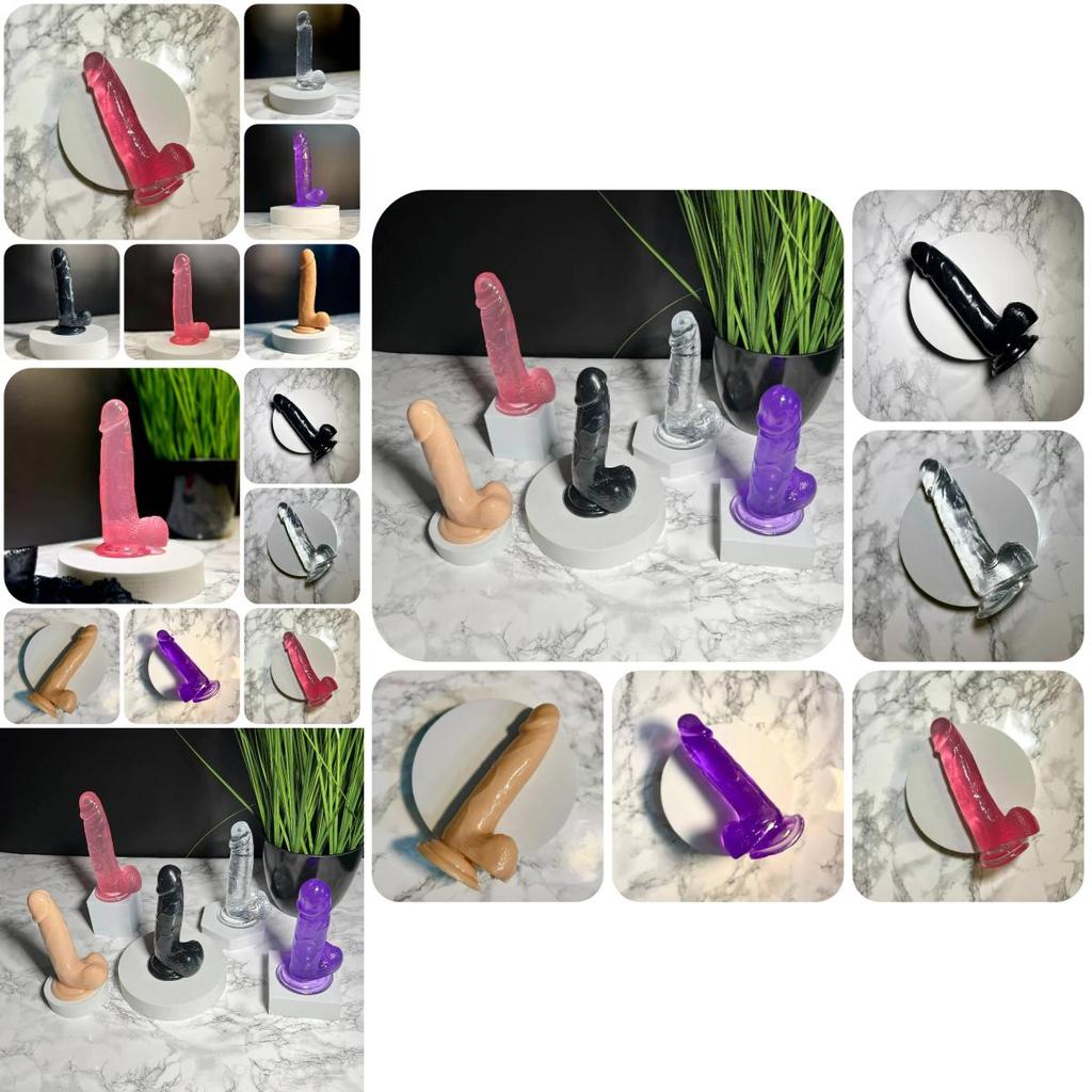 Premium Tpe Crystal Clear Dildo For Women Available In Multiple Sizes And Vibrant Colors For Satisfaction
