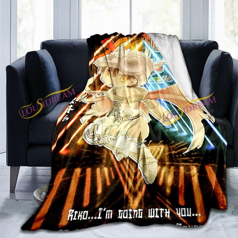 Anime feito no abismo impressão lance cobertores bebê quente sofá cama sala de estar durável decoração para casa cobertor de flanela para adultos e crianças