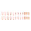 Original Orange Wearable Nails: Simple Glitter, Small Flower French Manicure, Detachable, Skin-Brightening.