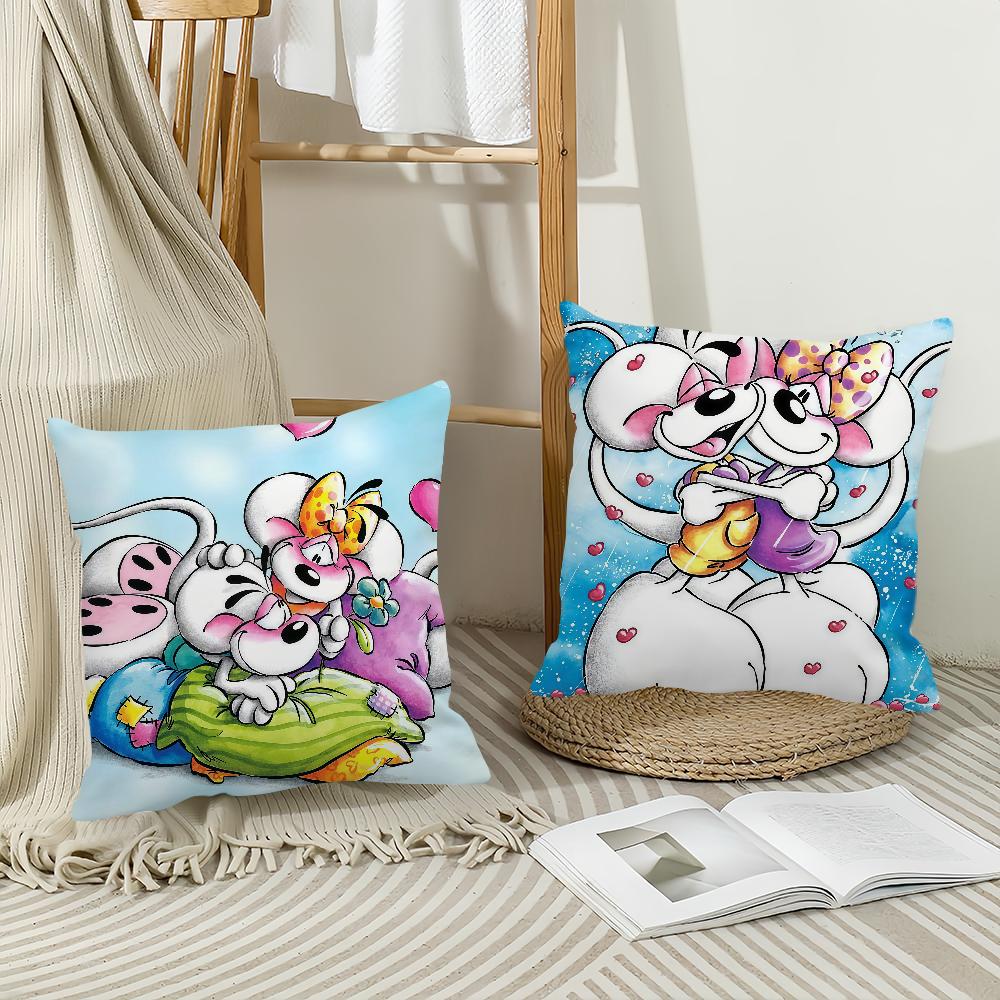 Cartoon D-Diddl Rat Pillow Case Suitable For Bedrooms Living Rooms Cars Home Decoration