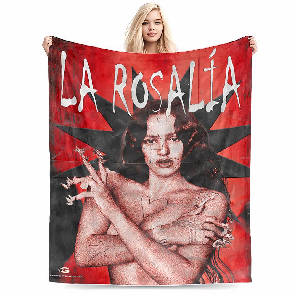 "Red Artistic Portrait Blanket" for All Seasons Blanket Lunch Break Throw Gift
