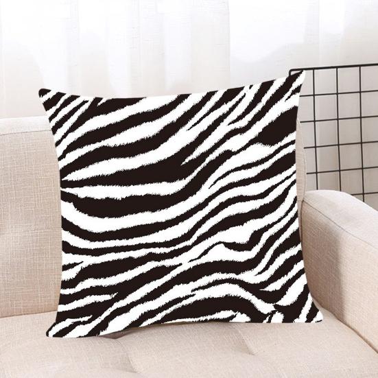 Throw Pillowcase Printed Cushion Cover with Hidden Zipper Wear Resistant Easy Maintenance Decorative Pillowslip
