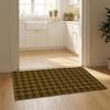 Houndstooth Check Pattern Floor Mat Flannel Door Mat Non-Slip Bedroom Living Room Home Decor