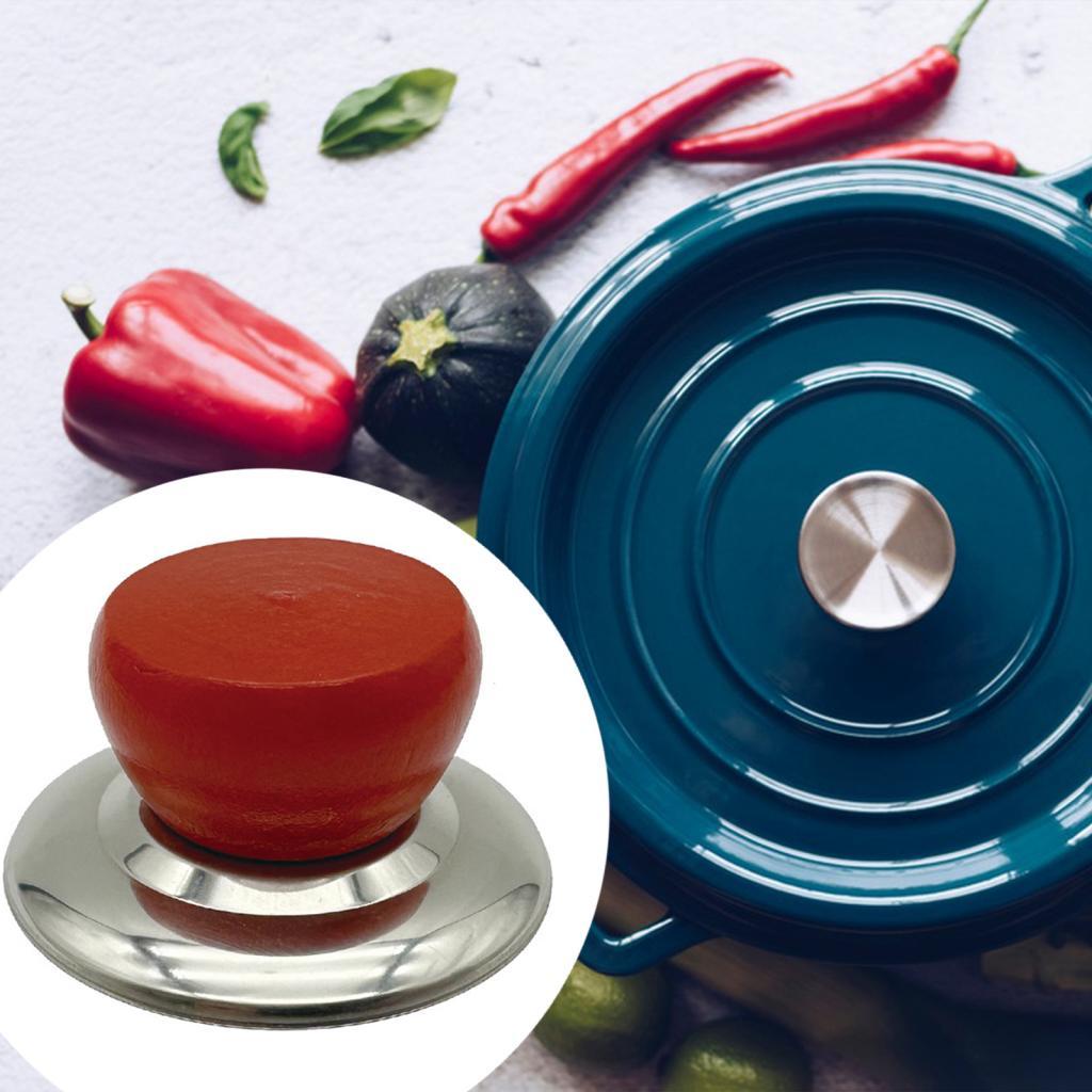 Pot Lid Knob Replacement Wood Pot Lid Top Knob Part Holding Handle for Skillets Covers Kitchen Cookware Lids Slow Cookers