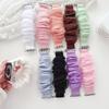 Purple Scrunchie Dressy Strap for Apple Watch Band Series 10 9 8 7 6 5 4 3 2 SE Soft Elastic Wristband for iWatch Bracelet Women