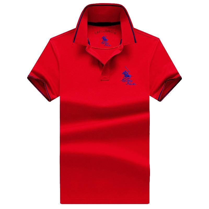 TrendHub Polo Shirt Men New High Quality Cotton Mens Short Sleeve Solid Color Embroidery Casual Polo Shirt
