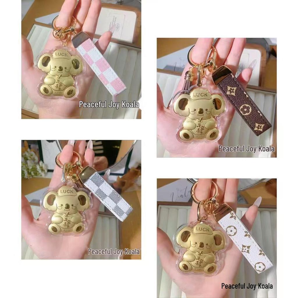 Shuibei 999 Pure Gold Koala Charm - Peace & Joy Keychain for Bags & Gifts