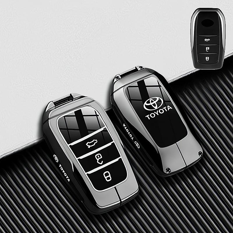 Car Key Case Cover Shell Fob For Toyota CHR Hilux Fortuner Land Cruiser 200 Camry Corolla Crown RAV4 Highland Key Chain