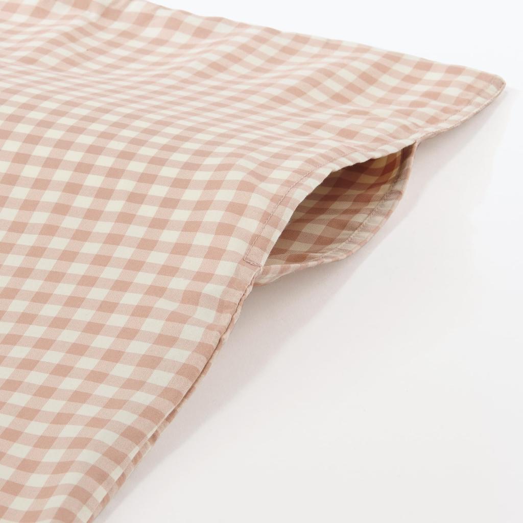 MUJI Recycled Polyester Duvet 170 x 210 Pink 84738555 Quick-Drying Cover, SD, cm, Check,