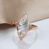 Fashion  Rose Gold Mixed  Color Flower Rings For Women Fine Vintage Wedding Jewelry  New