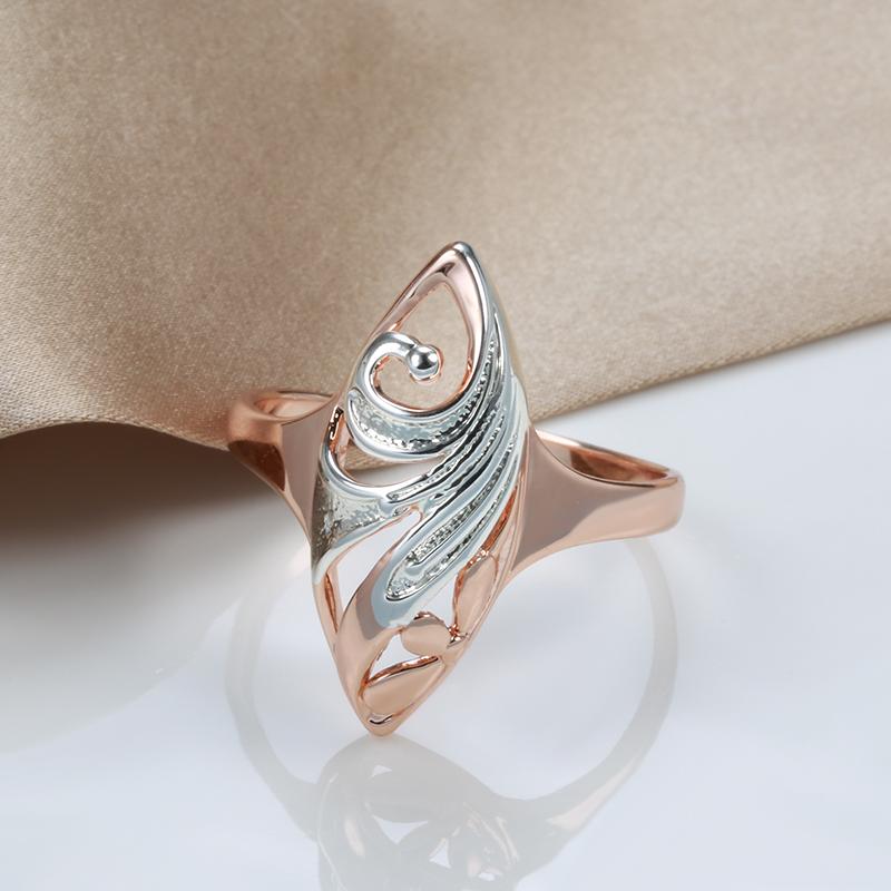 Fashion  Rose Gold Mixed  Color Flower Rings For Women Fine Vintage Wedding Jewelry  New